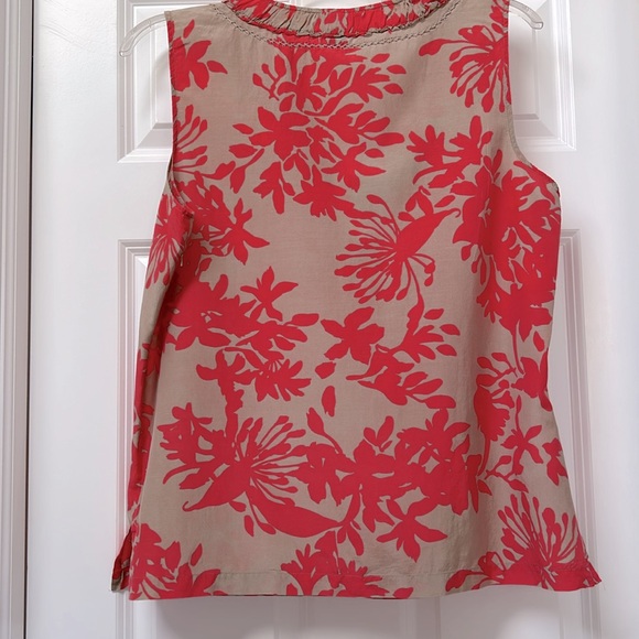EDDIE BAUER silk blend sleeveless floral top size XL - Picture 2 of 4